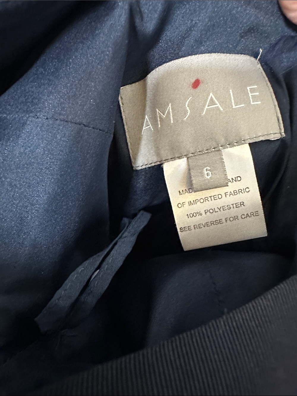 Amsale Mackayla Navy Gown Sz6 - Picture 9 of 9